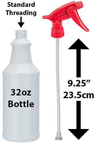 The Mop Mob Chemical Resistant Spray Head 12 Pack. Industrial Sprayer Perfect for Auto/Car Detailing Supply & Janitorial Cleaners. Heavy Duty Low-Fatigue Trigger & Nozzle Replacement Fits 32oz Bottle