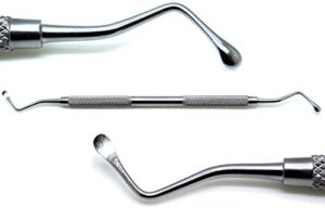 dental lucas surgical bone curette 88 double ended spoons 4mm stainless steel instruments