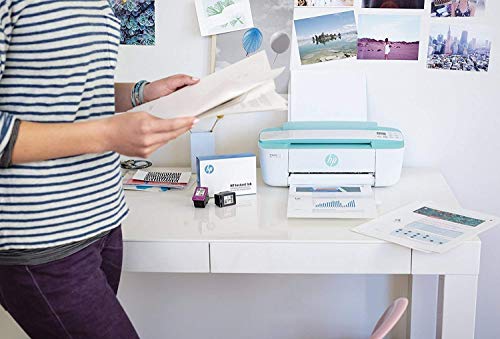 HP DeskJet 3755 Compact All-in-One Wireless Printer, HP Instant Ink, Works with Alexa - Seagrass Accent (J9V92A)