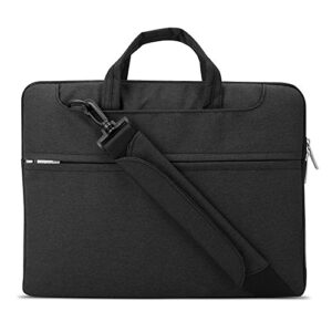 lacdo 15.6 inch laptop shoulder bag sleeve case for 15.6" acer aspire 5 e 15, predator helios 300, flagship/asus vivobook 15, tuf fx505 / dell inspiron 15 / lenovo ideapad/hp pavilion, envy, black