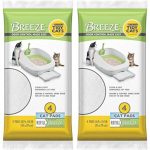 Breeze Cat Pads Refill for Multiple Cats, 4 ct (2 Pack)