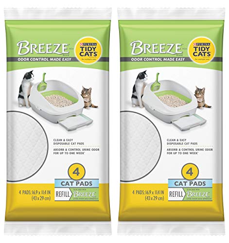 Breeze Cat Pads Refill for Multiple Cats, 4 ct (2 Pack)