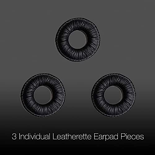 Global Teck Leatherette Ear Pads 3-Pack - for Plantronics CS50, CS55, CS60 Cordless - Jabra/GN 2100, 2110, 2124, 2125, 9300, 9330, 9350 - Mitel Headset - 5330, 5340, 5360-67063-01, 14101-08