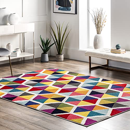 nuLOOM Maris Triangles Area Rug, 5 x 8 ft, Multi