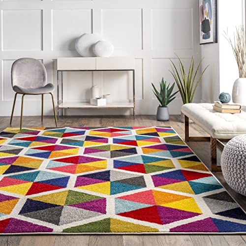 nuLOOM Maris Triangles Area Rug, 5 x 8 ft, Multi