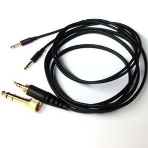 new neomusicia replacement cable for sennheiser hd477 hd497 hd212 pro eh250 eh350 headphones black 1.2m/4ft