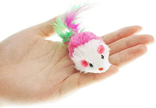 Aftermarket Furry Pet Cat Toys Mice, Cat Toy Mouse, Pet Toys for Cats, Cat Catcher for Feather Tails, 10 Counting