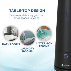 Guardian Technologies Guardian Table-Top Air Purifier & Sanitizer for Pets, Cooking, Laundry, Diapers, Room, Air Freshener for Small Rooms, Black