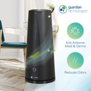 Guardian Technologies Guardian Table-Top Air Purifier & Sanitizer for Pets, Cooking, Laundry, Diapers, Room, Air Freshener for Small Rooms, Black