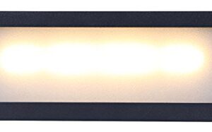 Amazon Brand - Rivet CANARM LTD Kit Integrated LED Outdoor Light Black with Frosted Glass