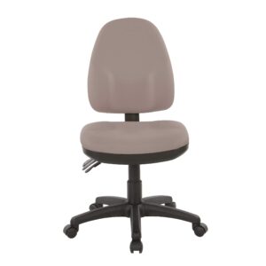 Office Star Ergonomic Dual Function Office Task Chair with Adjustable Padded Back and Built-in Lumbar Support, Armless, Dillon Stratus Fabric