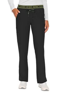 med couture women's 'activate' flow scrub pant, black, large
