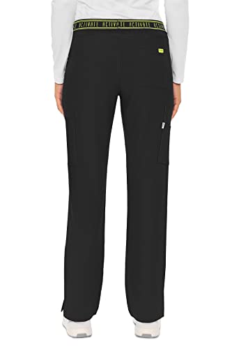 Med Couture Women's 'Activate' Flow Scrub Pant, Black, Large