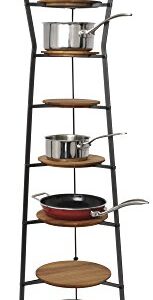 Enclume CWS8H HS 8-Tier Gourmet Hourglass Cookware Stand, Hammered Steel