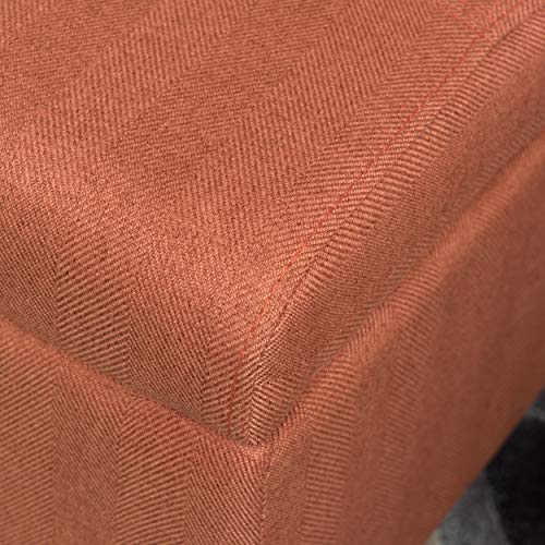 Christopher Knight Home Harper Fabric Storage Ottoman, Orange