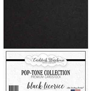 Black Licorice Cardstock Paper - 8.5 X 11 Inch 100 Lb. Heavyweight Cover -25 Sheets From Cardstock Warehouse