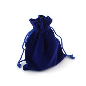 rosenice drawstring pouch bag 10pcs 912cm velvet wedding favor gift bags(dark blue)