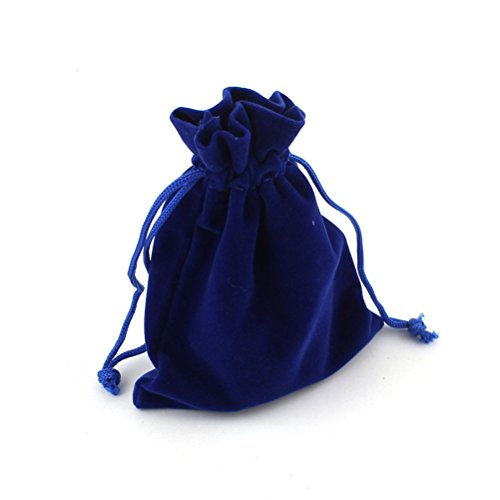 ROSENICE Drawstring Pouch Bag 10pcs 912cm Velvet Wedding Favor Gift Bags(Dark Blue)