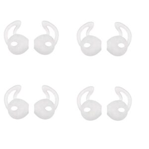 Ear Cushion Ear Tips Ear Gel for Apple Earphone EarPod, BLUEWALL Soft Gel Thin Comfortable Anti-Slip Sport Ear Bud, Fit for iPhoneSE?6S?6?5S?5C?iPod Touch6?5?4?Nano7 All Apple EarPod,4 Pair, White