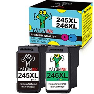yatunink remanufactured ink cartridge replacement for canon pg-245xl cl-246xl 245 and 246 xl pg-243 cl-244 ink cartridge for canon tr4520 mg2522 mg2920 mg2922 ts3122 mx490 mx492 printer ink (2 pack)