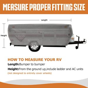 Leader Accessories Pop up Folding Camper Cover RV Trailer (10'-12')