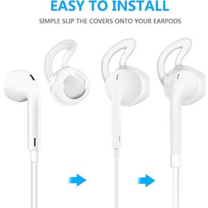 Lunies Earpods Covers Anti-Slip Silicone Soft Sport Earbud Tips for iPhone 6S/6 Plus/5S/5C/5 Earbuds Comfortable 4 Pairs Clear