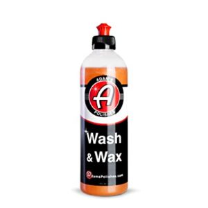 Adam's Wash & Wax 16oz - Car Wash Soap Infused with Pure Carnauba Car Wax Polymers | Paint Protection | Use in 5 Gallon Bucket Foam Cannon Foam Gun | RV, Boat, Marine Vehicle Wash