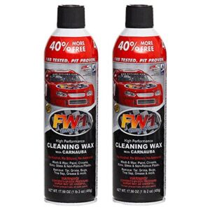 fw1 cleaning waterless wash & wax with carnauba car wax (2-pack) by fw1