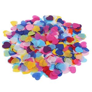 decora 1 inch multicolor hearts paper confetti for wedding st. valentine's day decorations