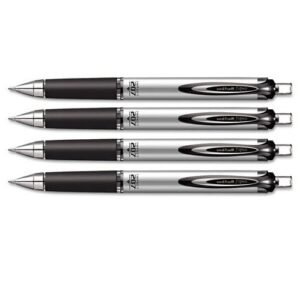uni-ball impact rt retractable bold point gel pens, 4 black ink pen (65870)