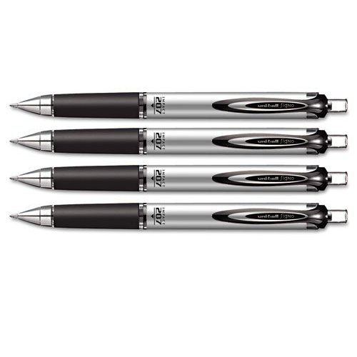 Uni-ball Impact RT Retractable Bold Point Gel Pens, 4 Black Ink Pen (65870)