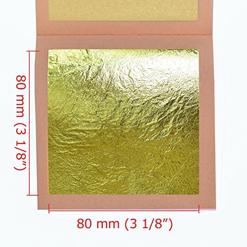 Genuine Gold Leaf Sheets 24k - by Barnabas Blattgold - 3.1 inches - 25 Sheets Booklet - Loose Leaf