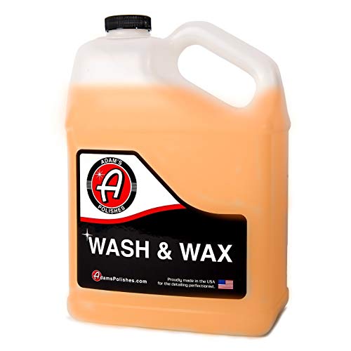 Adam's Wash And Wax (Gallon) - Car Wash Soap Infused With Pure Carnauba Car Wax | Car Cleaning Formula W/Paint Protection | Use In 5 Gallon Bucket Foam Cannon & Foam Gun