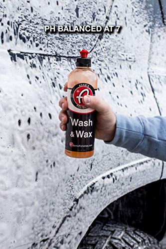 Adam's Wash And Wax (Gallon) - Car Wash Soap Infused With Pure Carnauba Car Wax | Car Cleaning Formula W/Paint Protection | Use In 5 Gallon Bucket Foam Cannon & Foam Gun