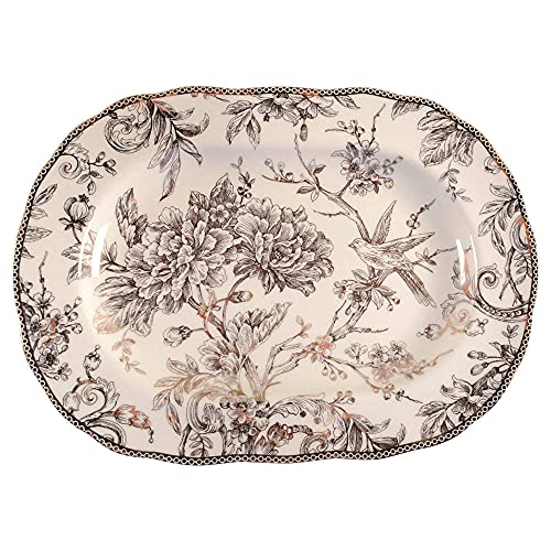 222 Fifth Adelaide Gold Serving Platter