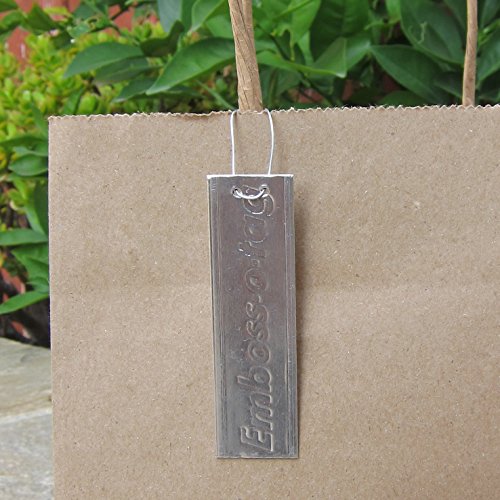 Emboss-O-Tag Double Sided Write On Metal Labels for Outdoor, Gardening, and High Durability Applications; Aluminum Plant Tags with 6 Inch Wires (Pack of 50)