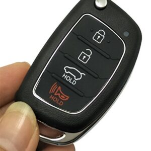 Replacement Key Fob Case fit for Hyundai Sonata Santa Fe Flip Key Remote Control Key Fob Shell