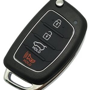 Replacement Key Fob Case fit for Hyundai Sonata Santa Fe Flip Key Remote Control Key Fob Shell