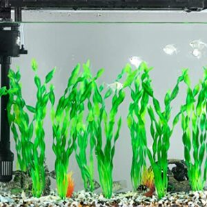 MyLifeUNIT Artificial Seaweed Water Plants for Aquarium, Plastic Fish Tank Plant Decorations 10 PCS (Green)