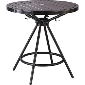 safco products 4361bl indoor/outdoor table, 30" round, black