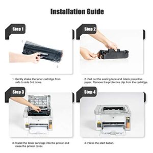 TonerPlusUSA Compatible CE505X CF280X CRG120 Toner Cartridge – CE505X CF280X CRG120 High Yield Toner Cartridge Replacement for HP Laser Printer – Black [4 Pack]