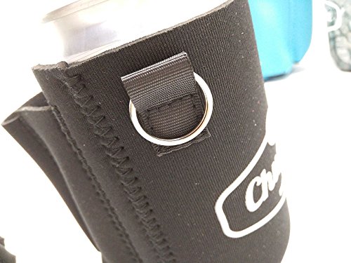 Beer Can Chuggie With Two Pockets, Holds Phone, Keys and Accessories, 3mm Thick Neoprene (Assorted, 4 Pack)