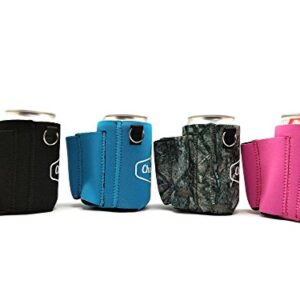 Beer Can Chuggie With Two Pockets, Holds Phone, Keys and Accessories, 3mm Thick Neoprene (Assorted, 4 Pack)