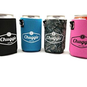 Beer Can Chuggie With Two Pockets, Holds Phone, Keys and Accessories, 3mm Thick Neoprene (Assorted, 4 Pack)