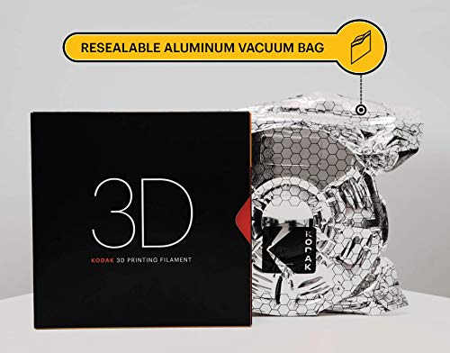 KODAK 3D printer limonene soluble filament HIPS RED +/- 0.03 mm, 750g (1.6lbs) Spool, 1.75 mm. Lowest moisture premium filament in Vacuum Sealed Aluminum Ziploc bag. Fit Most FDM Printers.