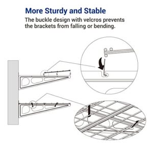 FLEXIMOUNTS 2' x 6' Black 2-Pack 2x6ft 24-inch-by-72-inch Wall Shelf Garage Storage Rack, 24" x 72"