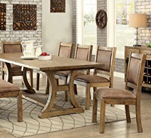 Furniture of America Burton Dining Chair, Rustic Pine