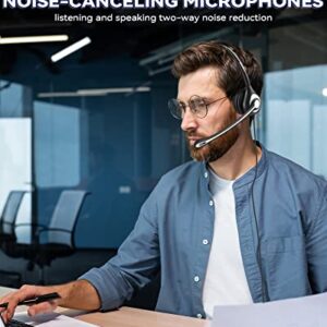 Wantek Corded Telephone RJ9 Headset Monaural with Noise Canceling Microphone for Call Center Telephone Systems with Plantronics M10 M12 M22 MX10 Amplifiers or Cisco 7942 7971 Office IP Phones(F600C1)