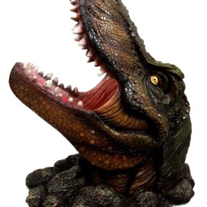 Ebros Large Prehistoric Dinosaur T-Rex Head Wine Bottle Holder 10.75" Tall Caddy Figurine Jurassic Era Trex Statue Kitchen and Dining Decor Party Hosting Prop Tyrannosaurus Rex Dinosaurs