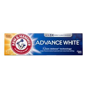 arm & hammer advance white extreme whitening toothpaste, 4.3 oz. (packaging of 6)